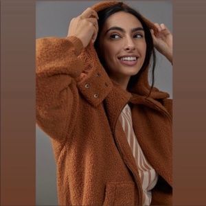 Anthropologie Porridge Gillian Sherpa Hoodie Jacket